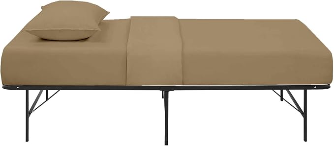 4 PC Cot Sheets, 30x75, 100% Cotton Fitted Sheet - Perfect for Narrow Twin/Rv Bunk/Camping Cot/Guest Bed Replacement, Fits Upto 4-8" Deep Mattress - Taupe Solid