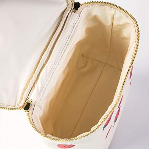 kate spade new york Insulated Lunch Tote, Small Lunch Cooler, Cute Lunch Bag for Women, Thermal Bag with Double Zipper Close and Carrying Handle, Strawberries