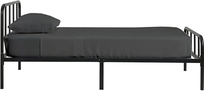 NON Sticky cotton 4 PC Cot Size Sheets 32x75,100% Fitted Cot Sheet- Perfect Narrow Twin/Rv Bunk/Camping Cot/Guest Bed Replacement,Sheets Cot Bunk Bed-Fits Upto 4-8'' Deep Mattress- Dark Grey Solid