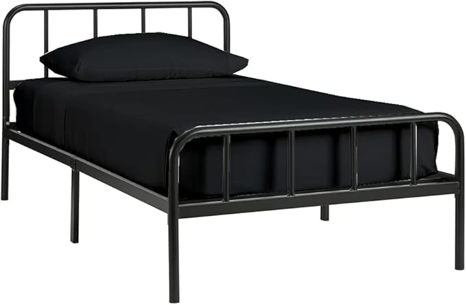 4 PC Cot Sheet Set 33x75, 100% Cotton Fitted Cot Sheet- Perfect for Narrow Twin/Rv Bunk/Camping Cot/Guest Bed Replacement, Sheets for Cot Bunk Bed-Fits Upto 4-8" Deep Mattress- Charcoal Solid