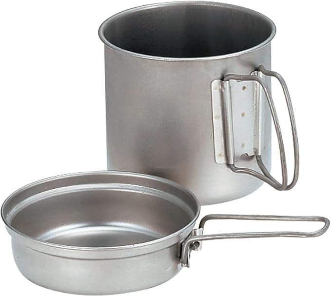 Snow Peak Trek Series Backpacking/Camping Cookware Sets, Trek 900 Pot & Pan, 30.4 fl oz