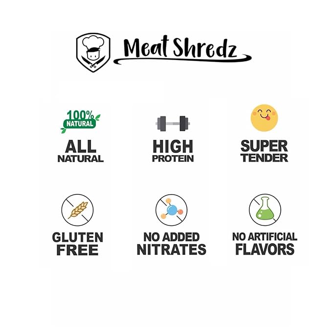 Meat Shredz - Premium Dried Pulled Pork (Sriracha Flavor, 1 Pack) | Gluten Free | High Protein & Low Sugar | Bacon Bits | Dehydrated Backpacking & Camping Food | Shredded, Dried Jerky Chew Snack