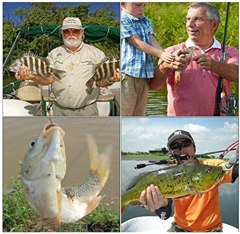 Nuguri Fishing Lures Set 6PCS Plopper Bass Lures with Floating Rotating Tail Artificial Hard Bait Swimbaits Slow Sinking Hard Lure Fishing Tackle Kits
