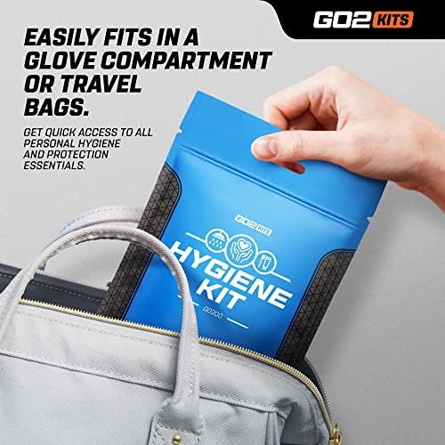 Ultimate Travel Toiletry Kit & PPE Kit, Hygiene Kit with Shaving Supplies & PPE for Travel, Business & Charity with Reusable Toothbrush, Bath Soap & Other Essential Toiletries, 5-Pack