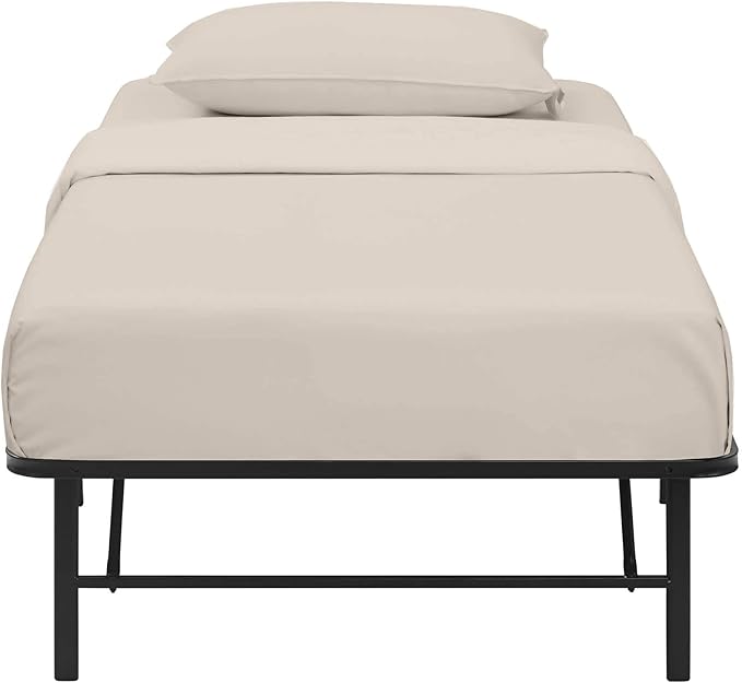 4-PC Cot Sheet Set - 33x75, 100% Cotton Fitted Sheet - Perfect for Narrow Twin/RV Bunk/Camping Cot/Guest Bed - Fits Up to 4-8" Deep Mattress - Beige Solid
