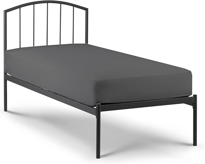 NON Sticky cotton 4 PC Cot Size Sheets 32x75,100% Fitted Cot Sheet- Perfect Narrow Twin/Rv Bunk/Camping Cot/Guest Bed Replacement,Sheets Cot Bunk Bed-Fits Upto 4-8'' Deep Mattress- Dark Grey Solid
