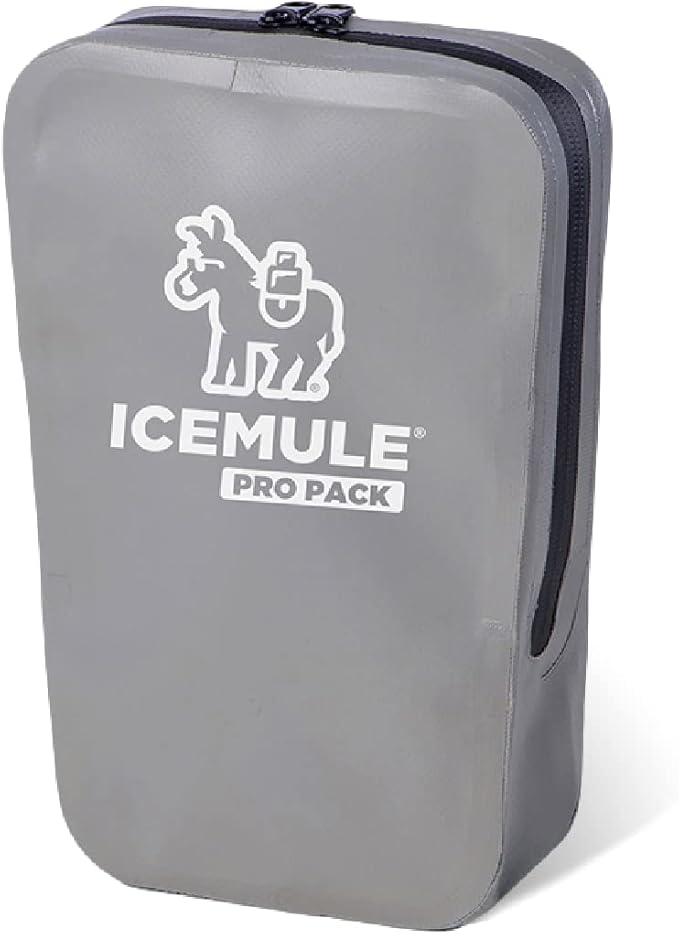 ICEMULE Pro Accessory Storage Pouch – Water Resistant, Travel Sized, Camping Accessory Storage Pouch and Dry Bag, Perfect for Hiking, Camping, and Beach-Going, Grey