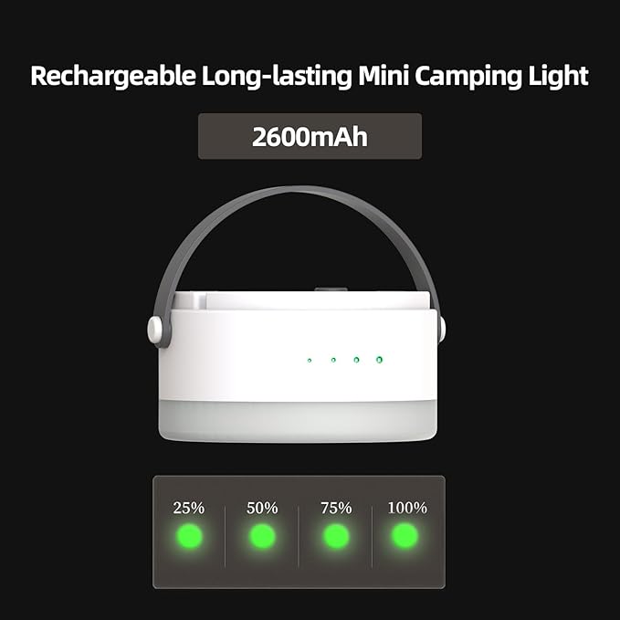 LED Camping Tent Light,Dimmable Warm Light with USB C Charging and Magnetic Hanging Design,Rechargeable 4500mAh Portable Lantern for Emergency,Outdoor,Vendor Booths