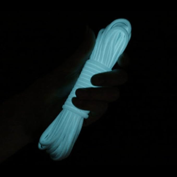 Luminous Rope, Parachute Cord in The Dark for Outdoor Camping(Blue)