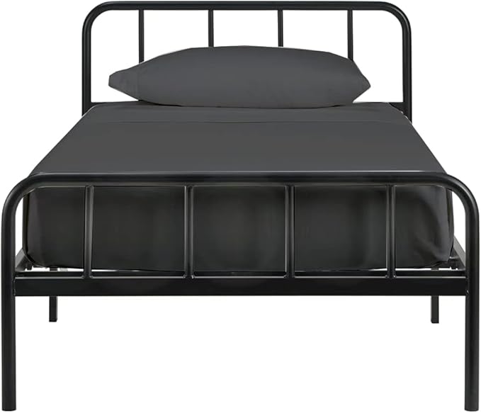 NON Sticky cotton 4 PC Cot Size Sheets 32x75,100% Fitted Cot Sheet- Perfect Narrow Twin/Rv Bunk/Camping Cot/Guest Bed Replacement,Sheets Cot Bunk Bed-Fits Upto 4-8'' Deep Mattress- Dark Grey Solid