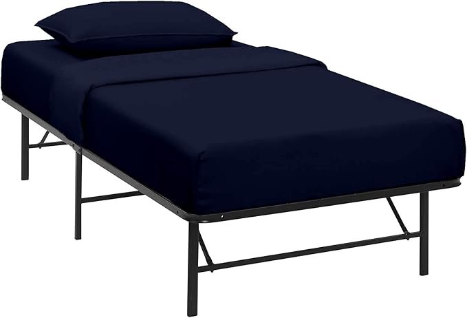 NON Sticky cotton 4 PC Cot Sheet Sets 28x75,100% Fitted Cot Sheet- Perfect Narrow Twin/Rv Bunk/Camping Cot/Guest Bed Replacement,Sheets Cot Bunk Bed-Fits Upto 4-8'' Deep Mattress- Navy Blue Solid