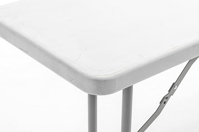 BTEXPERT 6-Foot - 72" Long White Granite Plastic Folding Seminar Training Table Portable 18" Wide Narrow, 29" High, Events Indoor Outdoor Lightweight Set of 2