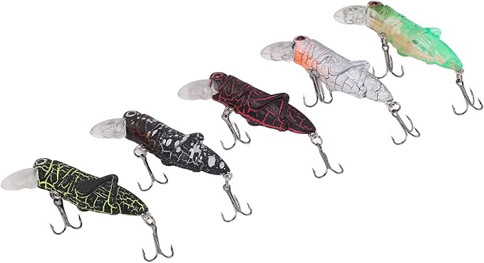 Grasshopper Minnow Hard Baits Lifelike Fishing Lure Set for Anglers Colorful Simulation Bait Fishing Adventures