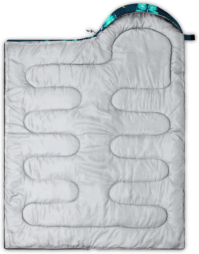 QOOMO Camping Sleeping Bags,3 Season Warm & Cool Weather,Lightweight,Waterproof Sleeping Bags for Adults & Kids,Traveling,and Outdoors,Camping Gear Equipment