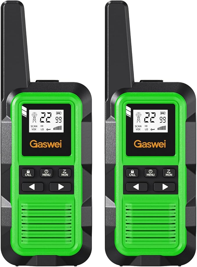 G2pro Walkie Talkies Long Range for Adults, Waterproof, Shock Resistant & Rechargeable Two-Way Radio with VOX 2 Pack(Green)