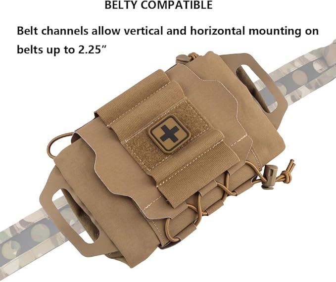 Tactical Medical Molle First Aid Pouch Two Piece System Micro Med kit Emergency Hunting Bag(Medium Size)