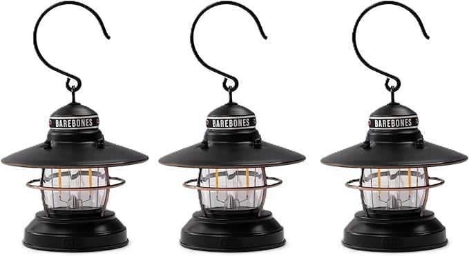 Barebones Edison Mini Vintage Adjustable LED Compact Outdoor Lantern - Essential Gear for Camping, Hiking, Fishing, Tents and Outdoor Adventures