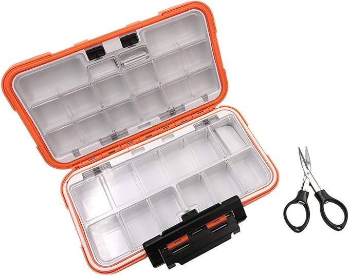Waterproof Fishing Lure Box Spoon Hooks Baits Storage Tackle Box Containers for Casting Fishing Fly Fishing,Large/Medium/Small Lure Case