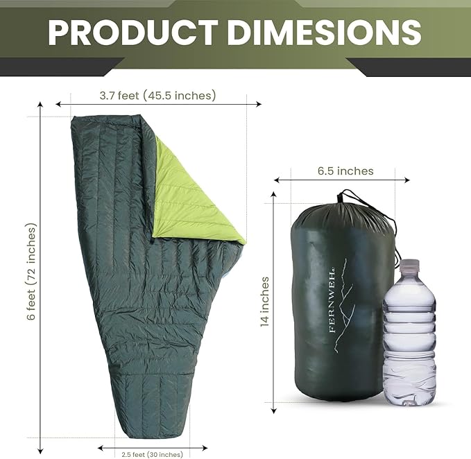 Ultralight Sleeping Bag Top Quilt 850 Down Ultralight Backpacking Camping Blanket