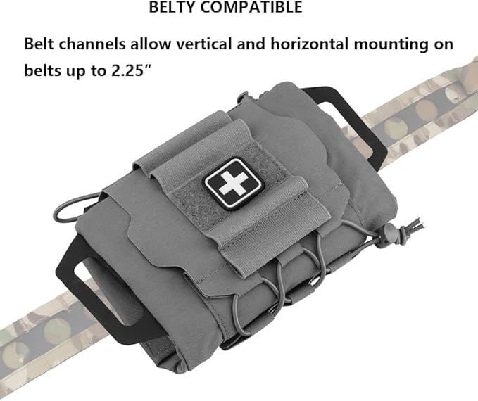 Tactical Medical Molle First Aid Pouch Two Piece System Micro Med kit Emergency Hunting Bag(Medium Size)