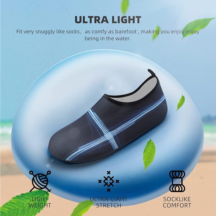 Water Shoes for Women Men Quick-Dry Aqua Socks Swim Beach Barefoot Yoga Exercise Wear Sport Accessories Pool Camping Must Haves Adult Youth Size
