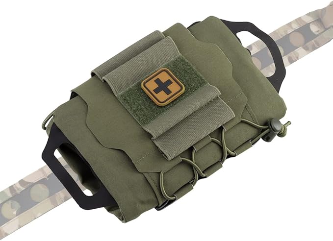 Tactical Medical Molle First Aid Pouch Two Piece System Micro Med kit Emergency Hunting Bag(Medium Size)