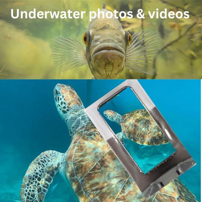 Aquapac Waterproof Phone Case, Large, Black, Lanyard, iPhone and Android, Made in The UK, Hiking, Mountain Biking, Running Accessory, Travel Essential, 5 Year Warranty. IPX8 Certified to 30 ft deep.