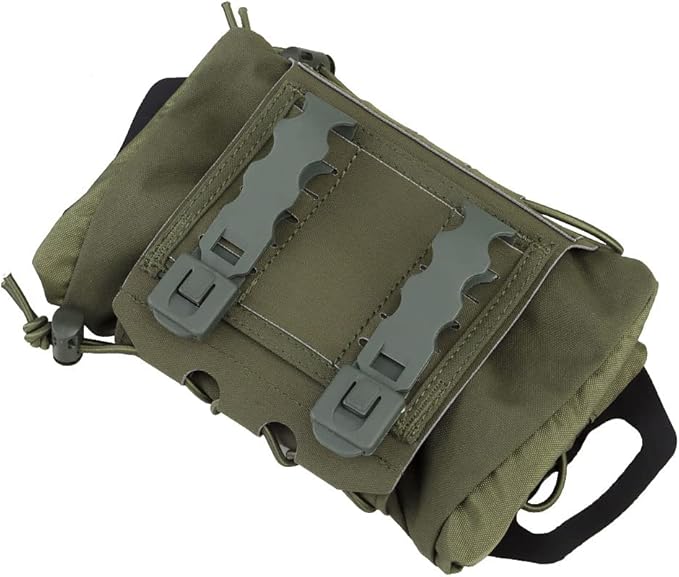 SABADO Rapid Deploy IFAK Pouch First Aid Kits Pack Tactical Two-piece System Medical Supply Holder Roll Carrier Hypalon Handle Outdoor Sport Hunting Bag Laminated Matting Fabric