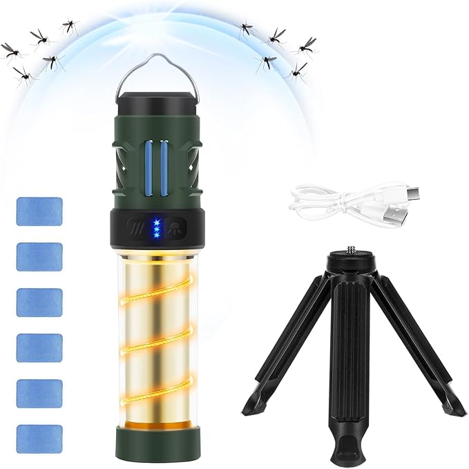 ๐๐ธ๐ผ๐บ๐พ๐ฒ๐ฝ๐ธ ๐ก๐ฎ๐น๐ฎ๐ต๐ต๐ฎ๐ท๐ฝ,Buzz Defense Portable, Rechargeable Flashlight&Lantern Camping Lights with Dual-Heating,Magnetic Design, Buzz Repel Lantern Light for Patio Camping, 6 Refills