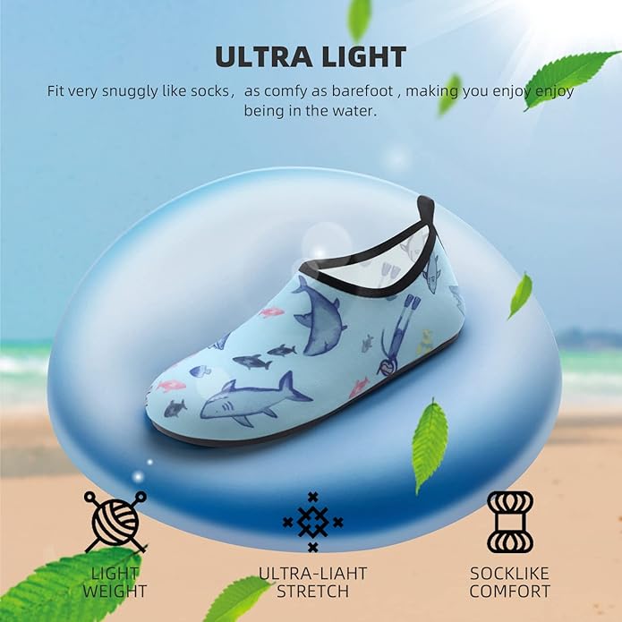 Water Shoes for Women Men Quick-Dry Aqua Socks Swim Beach Barefoot Yoga Exercise Wear Sport Accessories Pool Camping Must Haves Adult Youth Size