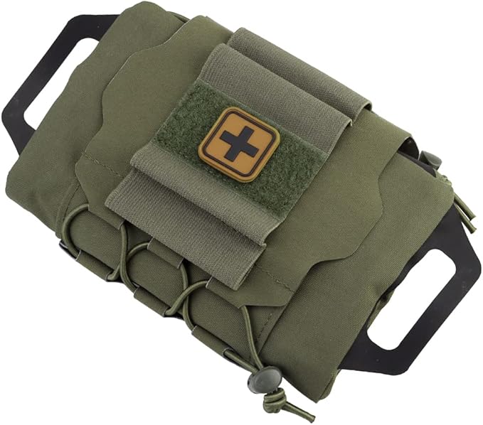 Tactical Medical Molle First Aid Pouch Two Piece System Micro Med kit Emergency Hunting Bag(Medium Size)