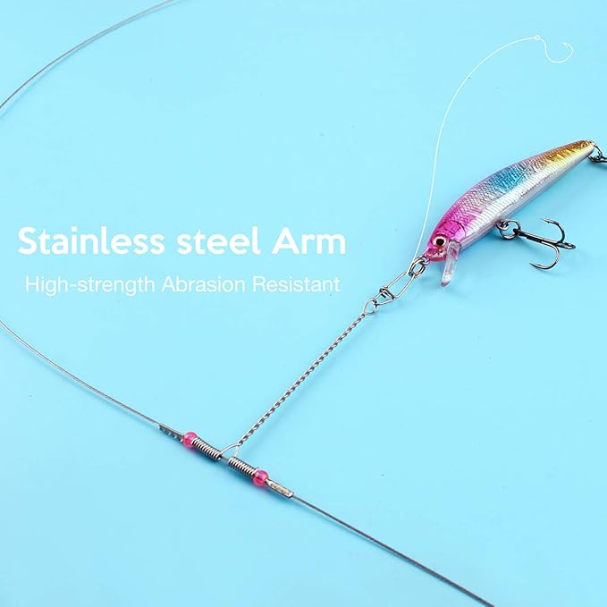 Fishing Leaders, Fish Line Stainless Steel Wire with Swivels Snap Connect Fishing Gear and Equipment Tackle Kit, for Lures Bait Rig Or Hooks, Fishing Gift