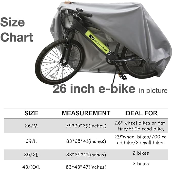 Bicycle Covers Transport. Waterproof Heat Resistant. Ideal As Ebike Cover Or Rain Cover. With Large Mesh Bag For Traveling.XL