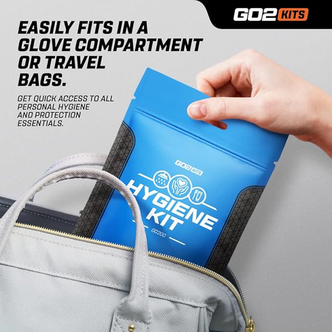 Ultimate Travel Toiletry Kit & PPE Kit, Hygiene Kit with Shaving Supplies & PPE for Travel, Business & Charity with Reusable Toothbrush, Soap, Other Essential Toiletries, 100-Pack (GO200)