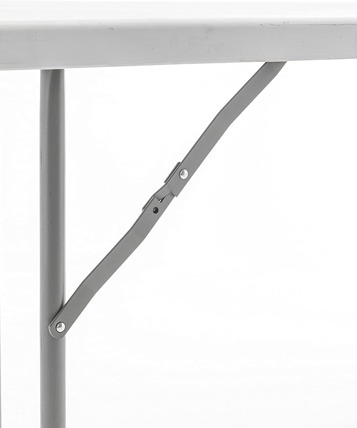 BTEXPERT 6-Foot - 72" Long White Granite Plastic Folding Seminar Training Table Portable 18" Wide Narrow, 29" High, Events Indoor Outdoor Lightweight Set of 5