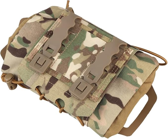 SABADO Rapid Deploy IFAK Pouch First Aid Kits Pack Tactical Two-piece System Medical Supply Holder Roll Carrier Hypalon Handle Outdoor Sport Hunting Bag Laminated Matting Fabric