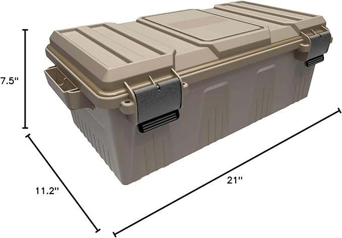 MTM ACDC30, Divided Ammo Crate Utility Box, Water- Resistant, Stackable, Snap Latch, USA Made, Dark Earth