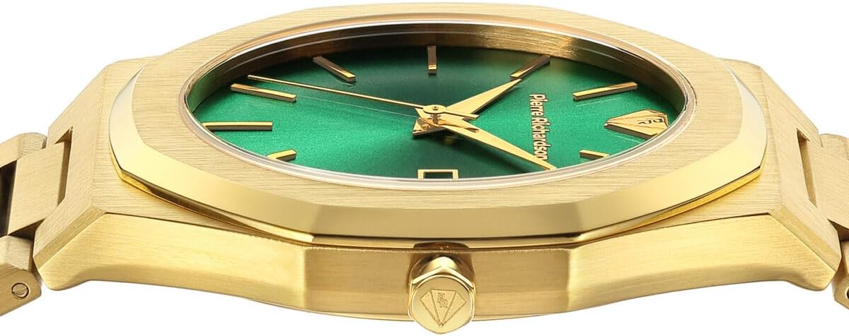 PIERRE RICHARDSON PR5428 Men’s Luxury Watch – Japanese Quartz Movement, Stainless Steel, 41mm, 5ATM Water Resistant, Scratch-Resistant Sapphire Crystal Glass – Classic Dress Watch for Men