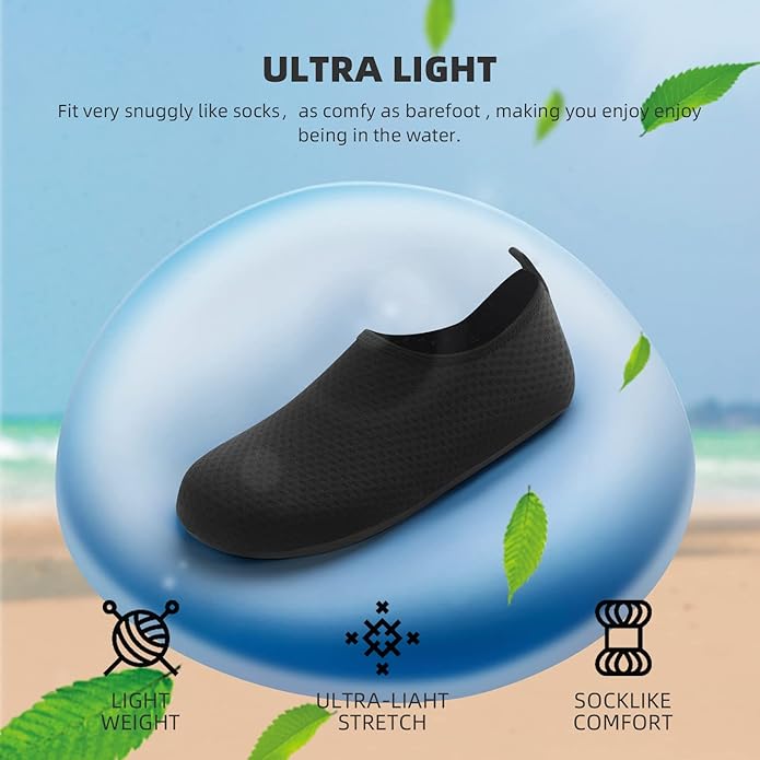 Water Shoes for Women Men Quick-Dry Aqua Socks Swim Beach Barefoot Yoga Exercise Wear Sport Accessories Pool Camping Must Haves Adult Youth Size