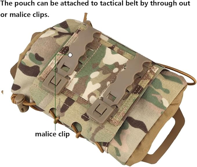 Tactical Medical Molle First Aid Pouch Two Piece System Micro Med kit Emergency Hunting Bag(Medium Size)