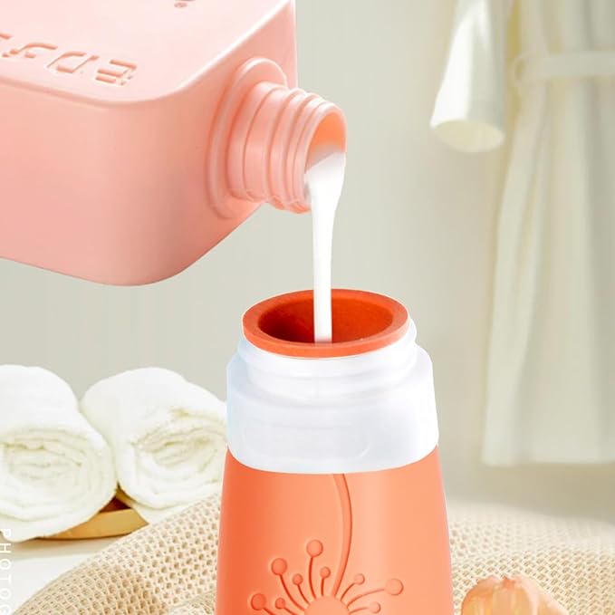 Empty 3 oz Travel Size Bottles Toiletries Containers for Toiletries Liquids,Small Silicone Mini Refillable Leak Proof TSA Approved Travel Bottles for Creams Shampoo and Conditioner Traveling