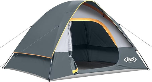 Camping Tent 4 Person, Waterproof Windproof Tent with Rainfly Easy Set up-Portable Dome Tents for Camping