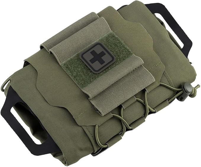 Tactical Medical Molle First Aid Pouch Two Piece System Micro Med kit Emergency Hunting Bag(Medium Size)