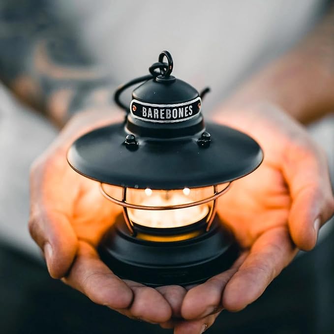 Barebones Edison Mini Vintage Adjustable LED Compact Outdoor Lantern - Essential Gear for Camping, Hiking, Fishing, Tents and Outdoor Adventures