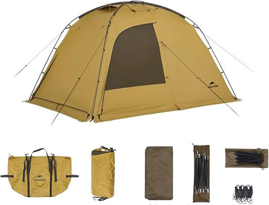 Naturehike7.6 Double Person 4-Seasons Camping Tent, UPF50+ Sun Protection Tent with 7001 Aluminum Alloy Poles, PU2000mm+ Waterproof Tent for Outdoor Camping,Picnic