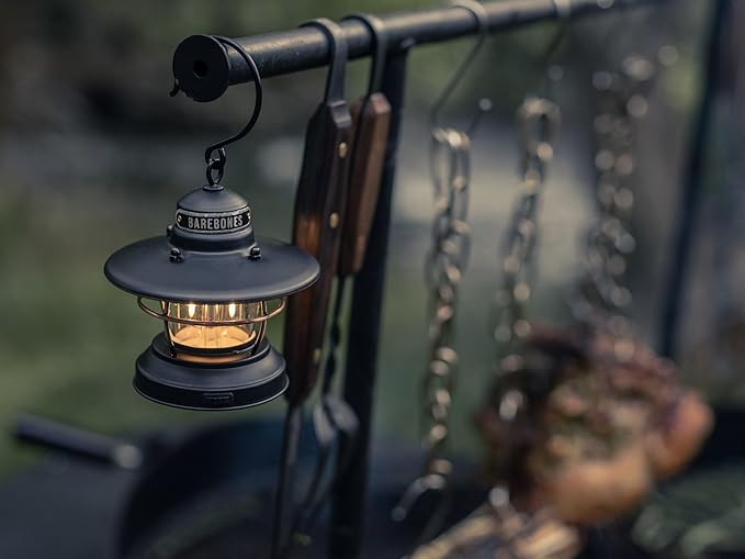 Barebones Edison Mini Vintage Adjustable LED Compact Outdoor Lantern - Essential Gear for Camping, Hiking, Fishing, Tents and Outdoor Adventures