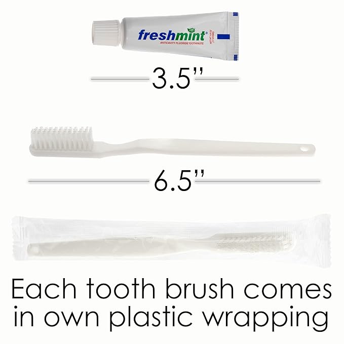 Moda West 4 Hygiene Kits - Toiletry Kit with Oral Care and Grooming Essentials, Featuring: Travel Size 5 Pc Kit