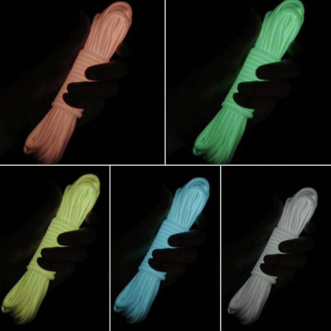 Luminous Rope, Parachute Cord in The Dark for Outdoor Camping(Blue)