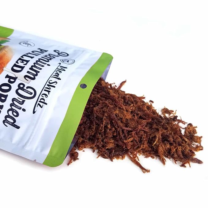 Meat Shredz - Premium Dried Pulled Pork (Variety, 6 Pack) | Gluten Free | High Protein & Low Sugar | Bacon Bits | Dehydrated Backpacking & Camping Food | Shredded, Dried Jerky Chew Snack