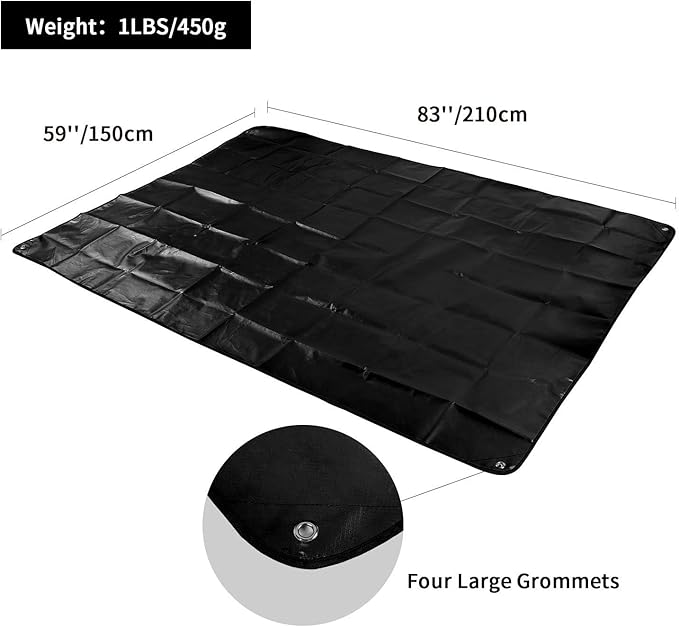 RedSwing 2 Pack Heavy Duty Waterproof Emergency Thermal Tarp, Insulated Survival Blanket for Outdoor Camping, Hiking, and Emergency Shelter, Black